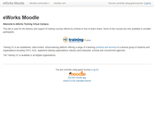 Tablet Screenshot of moodle.eworks.edu.au
